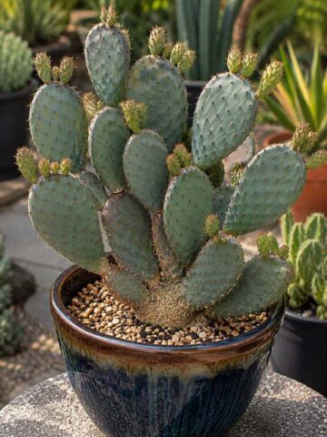 Giant Beaver Tail Pad Cactus Plant (opuntia basilaris)